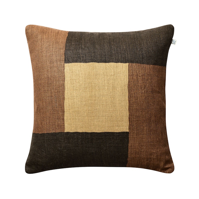 Halo Cushion Cover 50x50 cm, Taupe / Dark Brown/Khaki