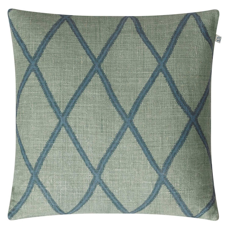 Ikat Orissa Cushion Cover 50x50 cm, Aqua/Heaven Blue