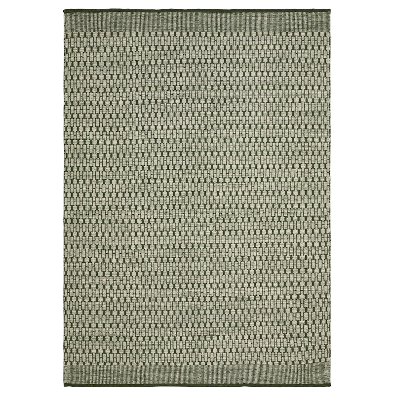 Mahi Dhurry Carpet 200x300cm, Off White/Green 