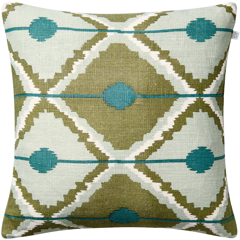Pune Cushion Cover 50x50 cm, Cactus Green / Sky Blue / Aqua