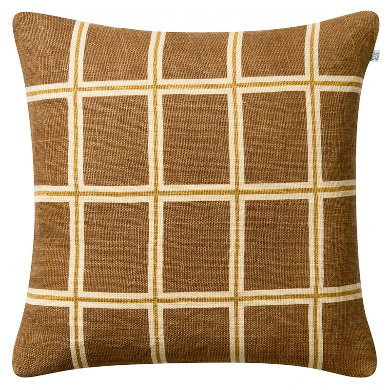 Raha Cushion Cover 50x50 cm, Taupe / Masala Yellow