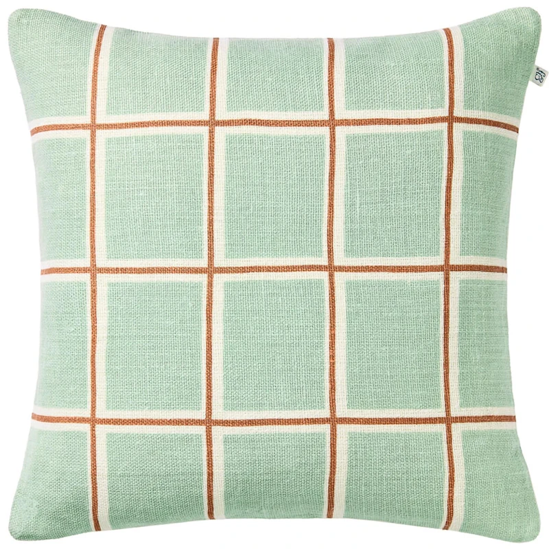Raha Cushion Cover 50x50 cm, Aqua / Apricot Orange