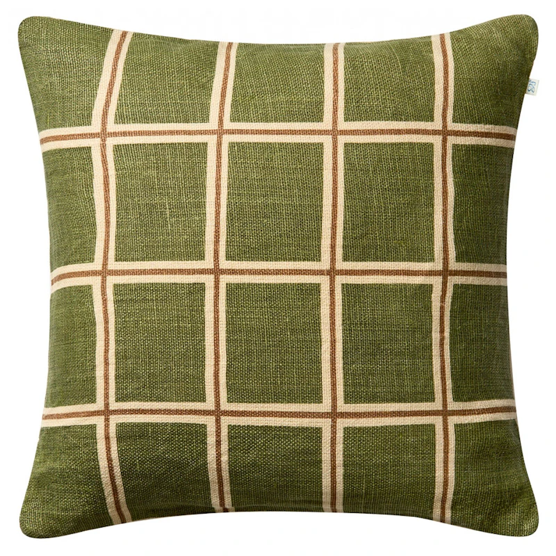 Raha Cushion Cover 50x50 cm, Cactus Green / Taupe