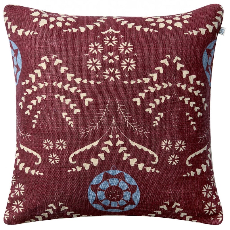 Rani Cushion Cover 50x50 cm, Ruby / Dusty Blue