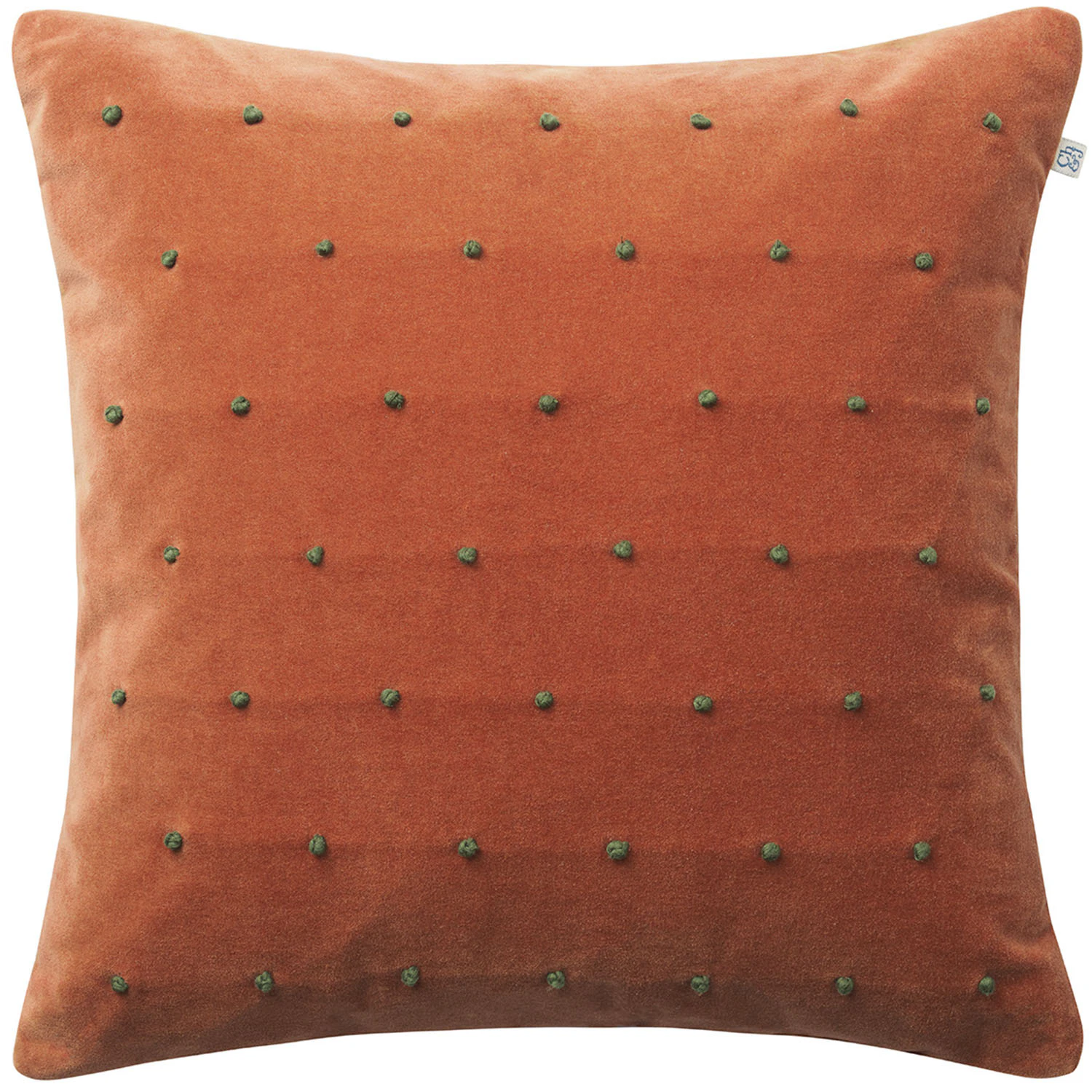 Chhatwal & Jonsson Roma クッションカバー Roma Cushion Cover Terracotta/Forest Green, 50x50 cm | RoyalDesign