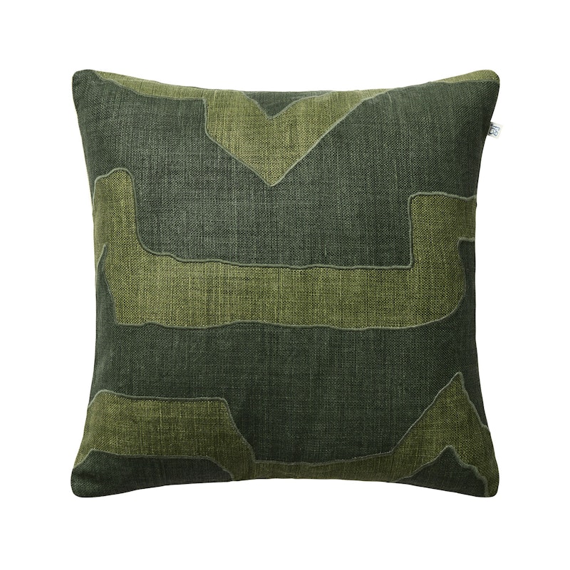 Sikkim Cushion Cover 50x50 cm, Green/Forest Green