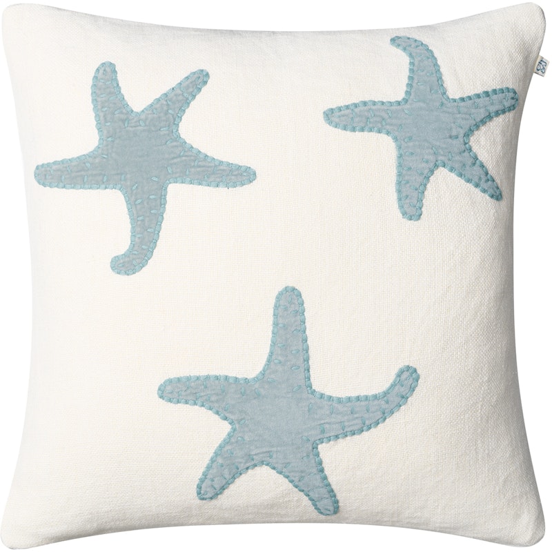 Star Fish Cushion Cover 50x50 cm, Off-white / Aqua
