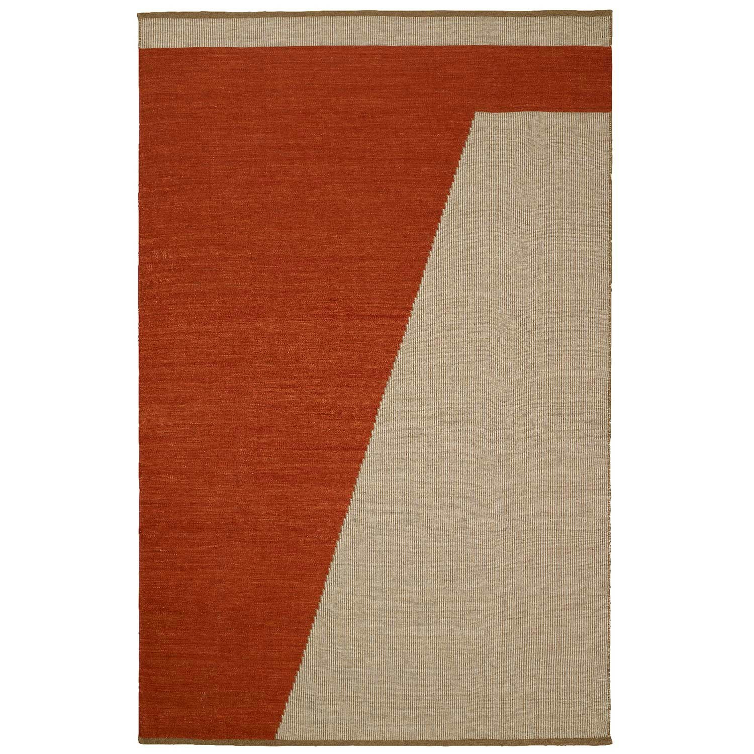 <Telo> CRESCENT【UNWASTED LIMITED COLOR】 Una Traceable Rug 180x270 cm, Rust/Beige/Offwhite | RoyalDesign