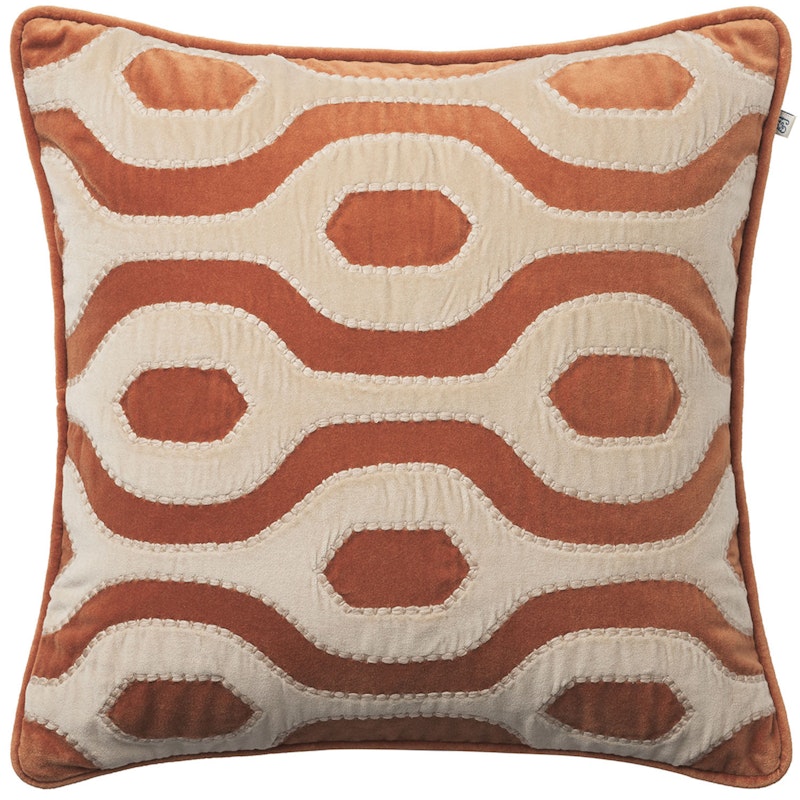 Varanasi Cushion Cover Terracotta/Tan, 50x50 cm