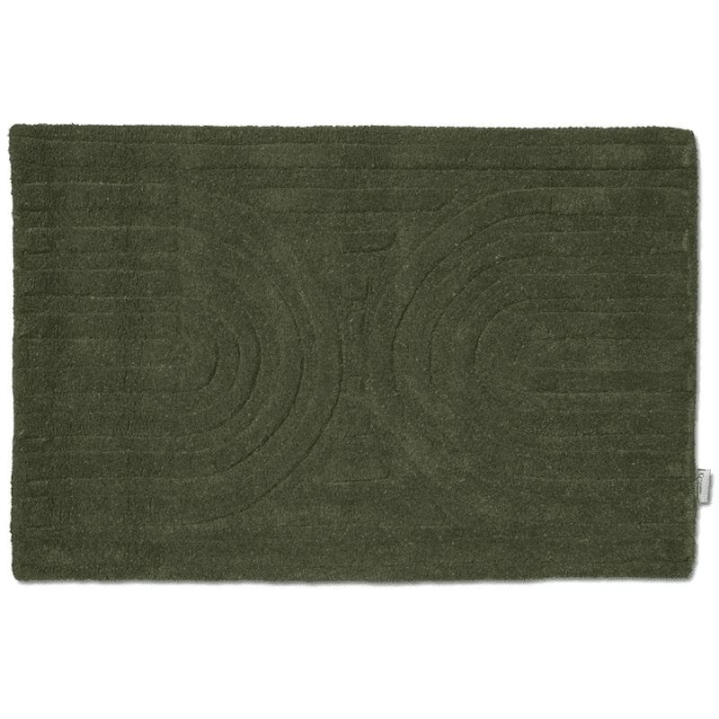 Curve Door Mat 60x90 cm, Forest Green