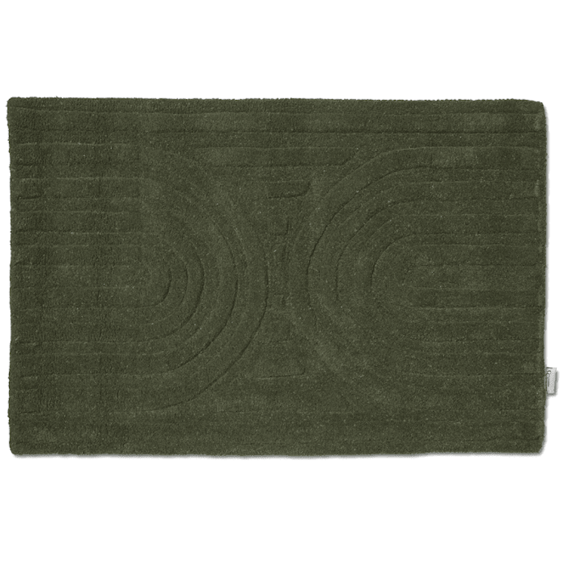 Curve Door Mat 60x90 cm, Forest Green
