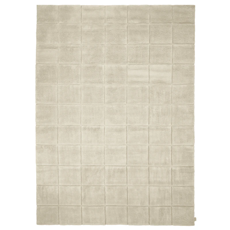 Grid Wool Rug 170x230 cm, Ivory