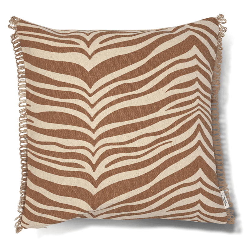 Zebra Cushion 50x50 cm, Glazed Ginger
