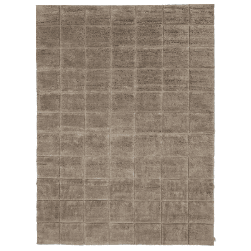 Grid Wool Rug 200x300 cm, Chocolate