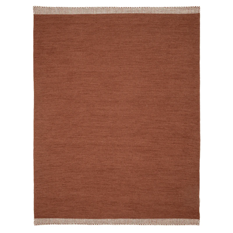 Pure Wool Rug 200x300 cm, Terracotta