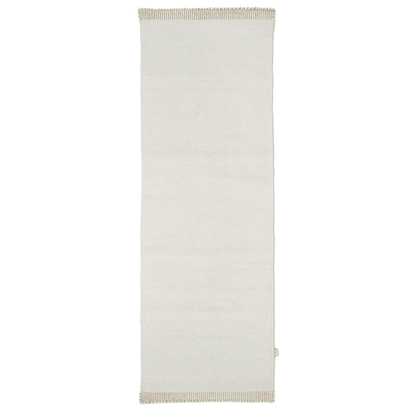 Pure Wool Rug 80x250 cm, Off-white