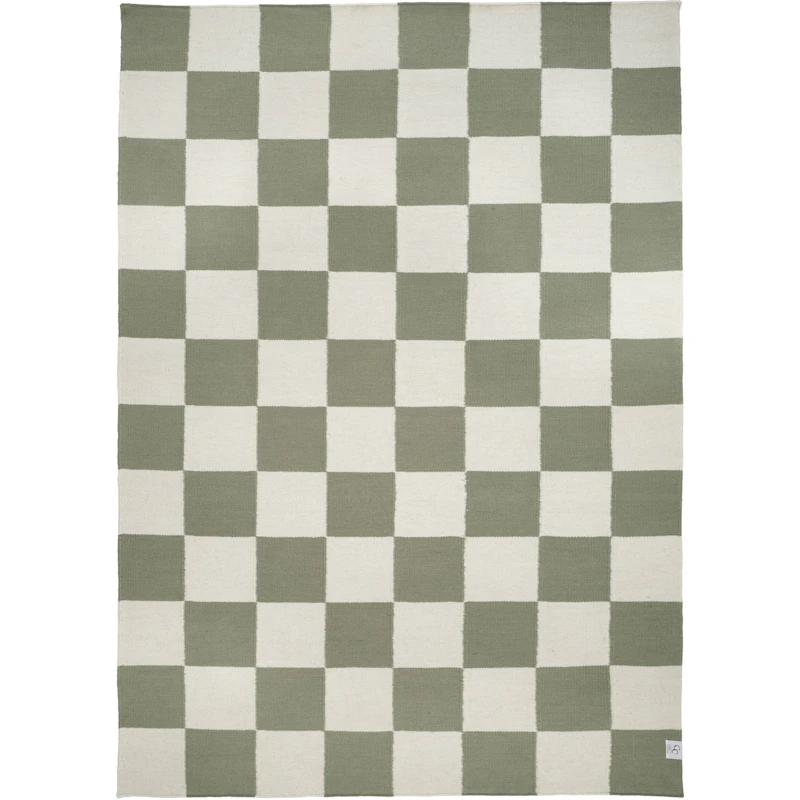 Square Rug 170x230 cm, White/Green