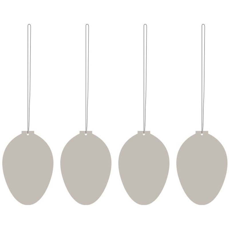 Egg Easter Decoration Stainless Steel 4-pack, Sand