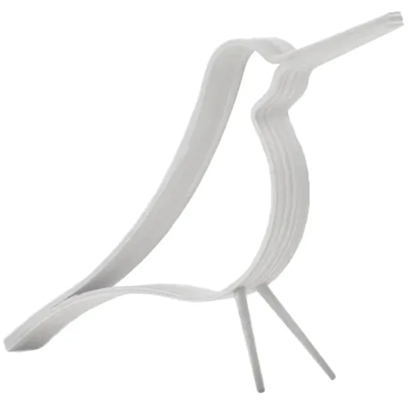 Woody Bird Decoration 14 cm, White