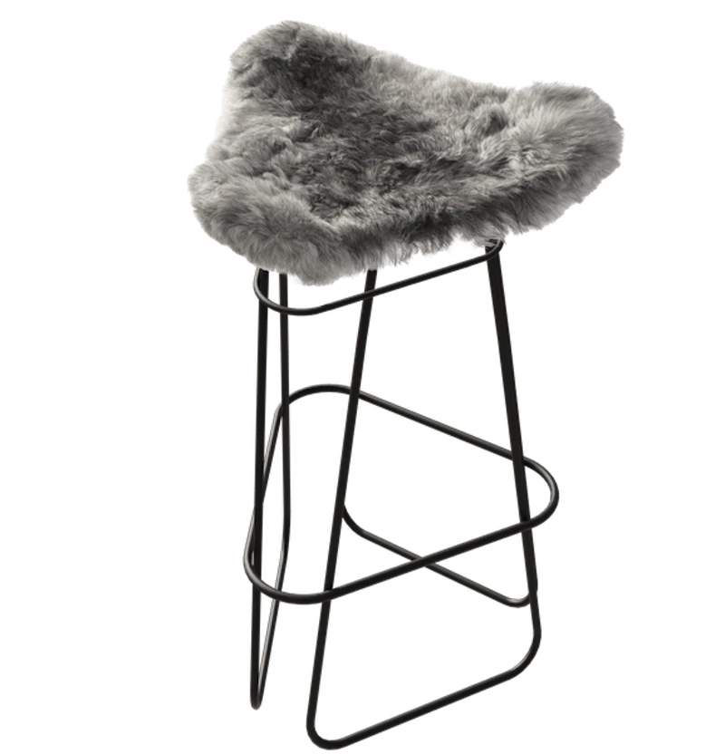 Iceland Barstool 82 cm, Black / Shorn Grey