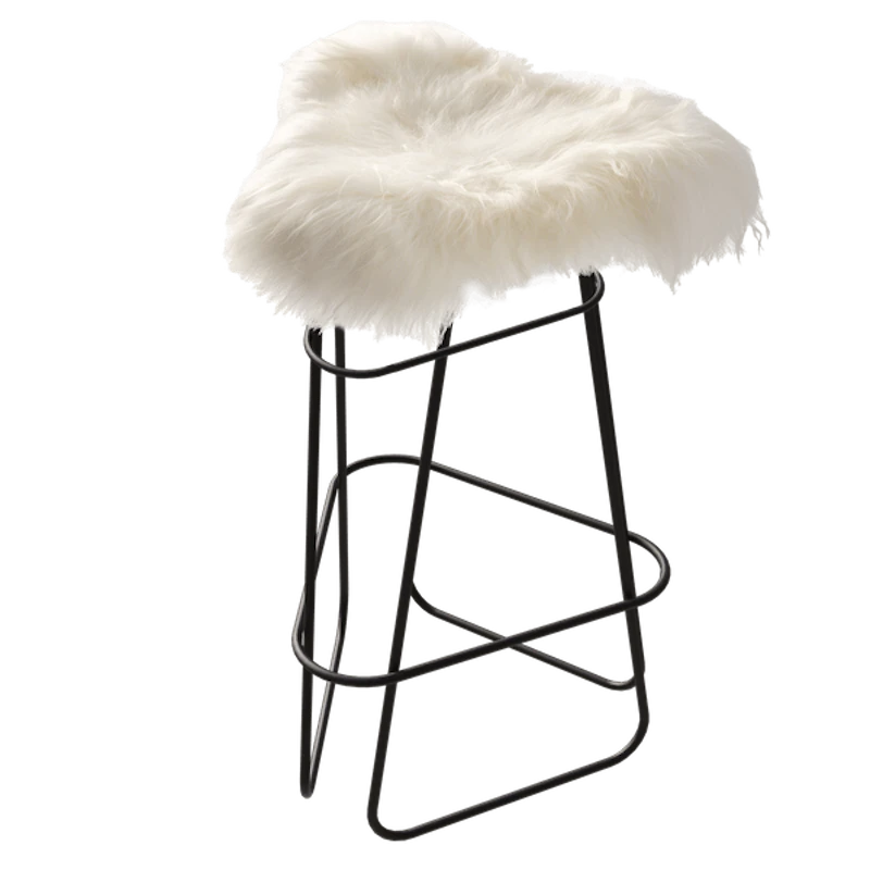 Iceland Barstool 65 cm, Black / Wild White