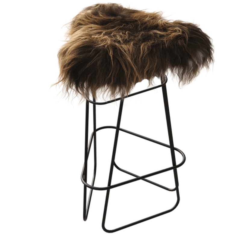 Iceland Barstool 65 cm, Black / Wild Brown
