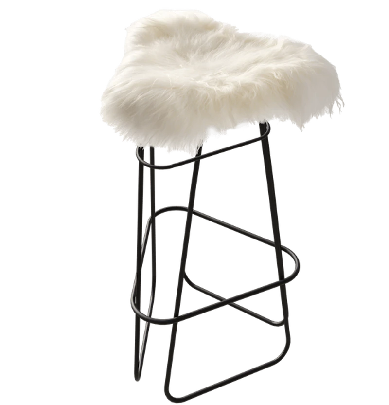 Iceland Barstool 82 cm, Black / Wild White