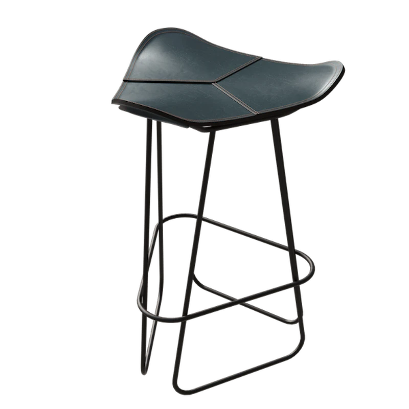 Pampa Barstool 65 cm, Black / Ocean Blue