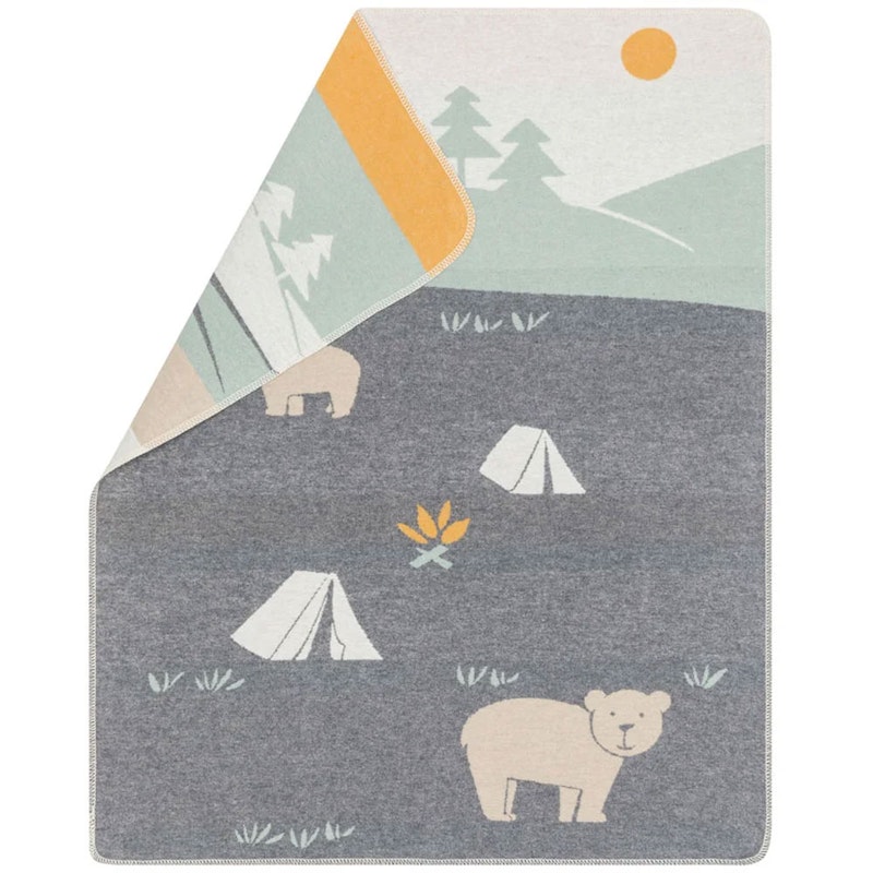Juwel Baby Blanket 70x90 cm Bears on Camping, Grey