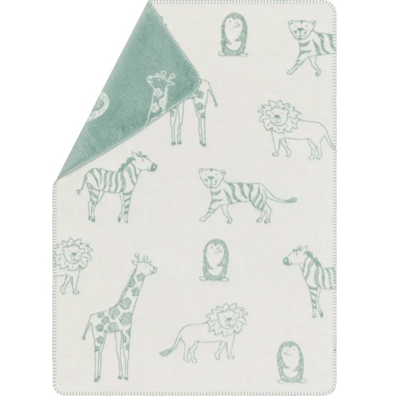 Panda Baby Blanket 75x100 cm In the jungle, Light Green