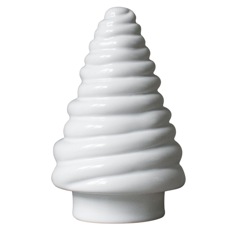 Curl Decorative Tree 13 cm, Shiny White