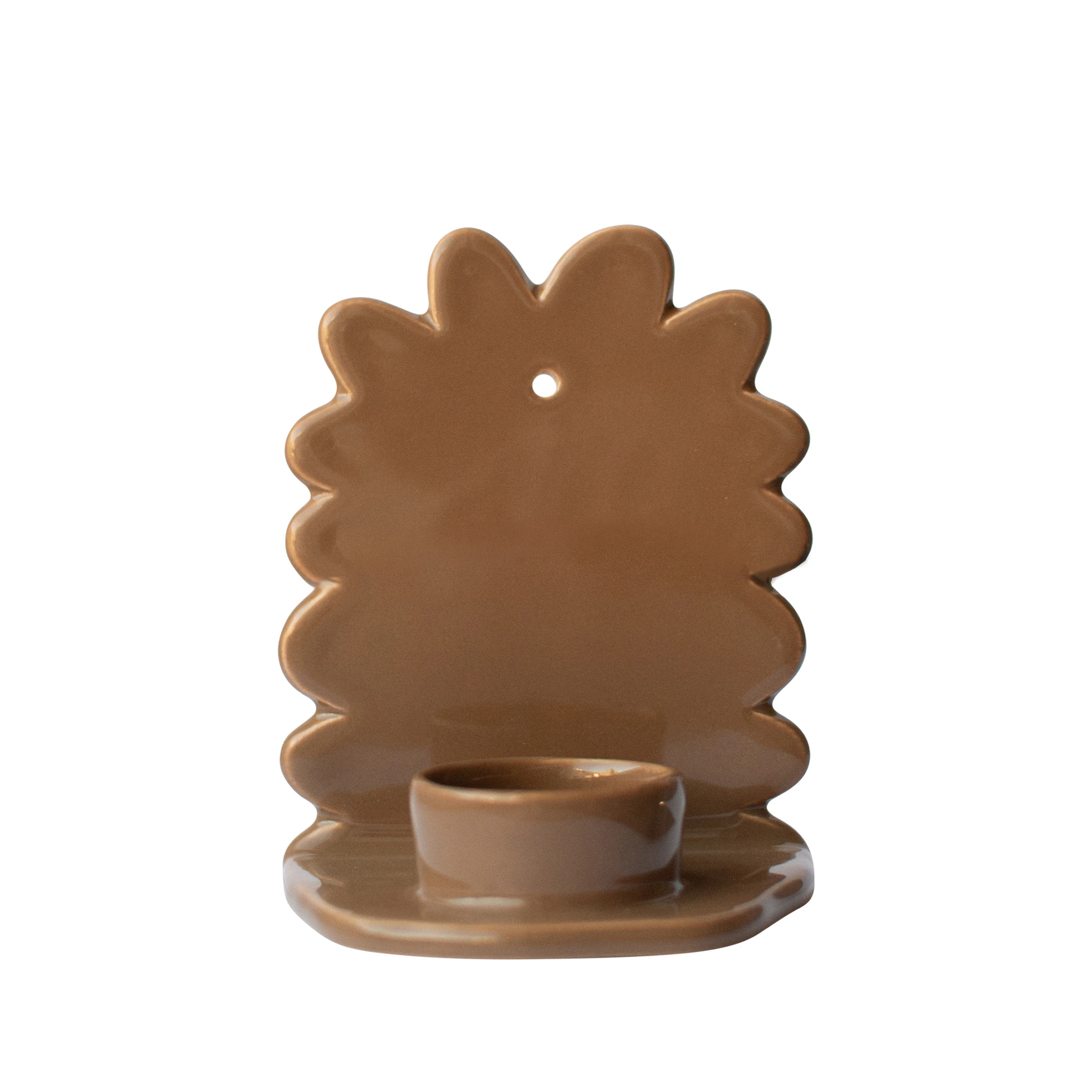 Flowery Wall Candleholder Small, Shiny Nougat from DBKD | RoyalDesign