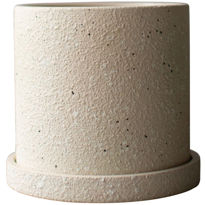 Grow structure Pot With Saucer 13 cm, Creme