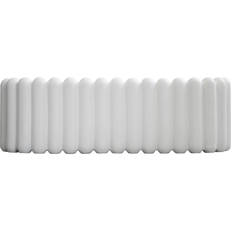 Mist Oval Pot XL, White