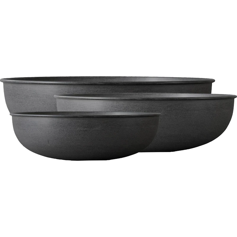 Out Pot / Bowl 3-pack, Black