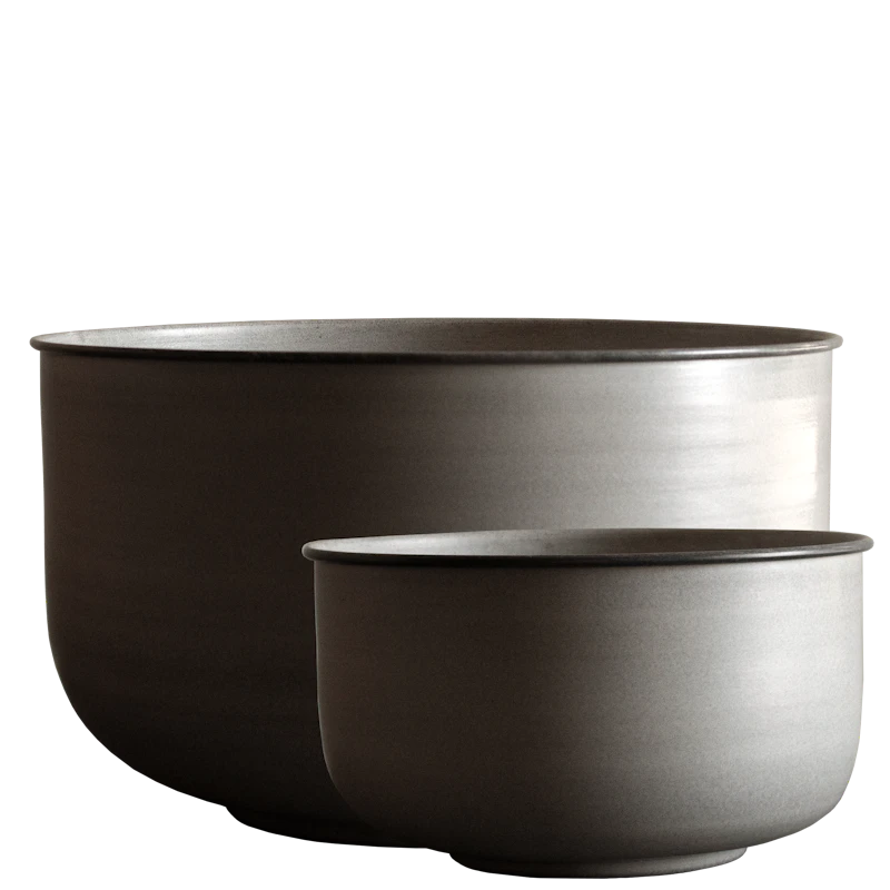Out Wide Outdoor Pots 2-pack, Beige