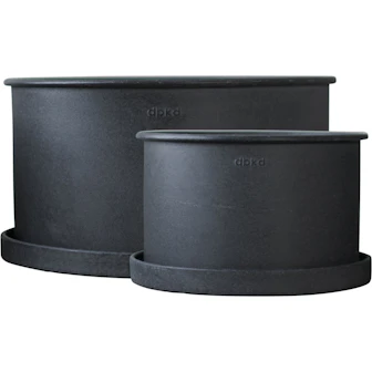 Dbkd Plant Bowl Pot 2-pack - Outdoor pots & Planters Metal Black - 20230202BL