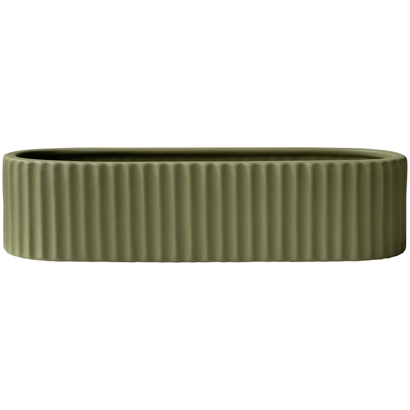 Stripe Advent Candle Holder 30 cm, Green