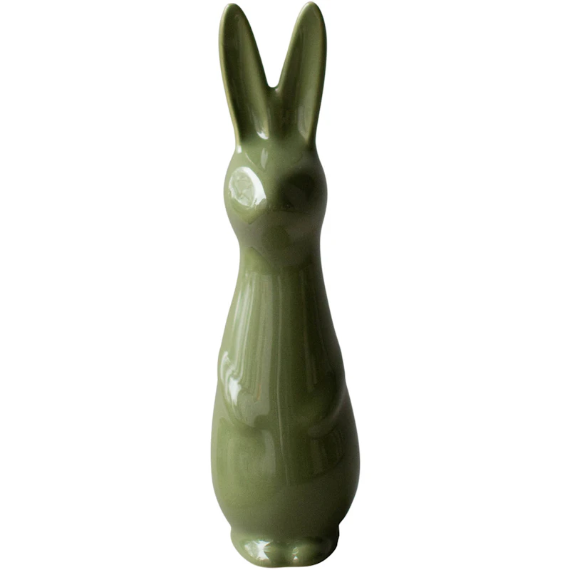 Swedish Rabbit Decoration 17 cm, Shiny Green