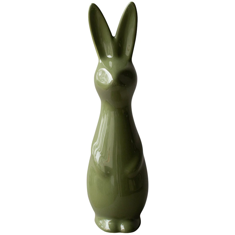Swedish Rabbit Decoration 27 cm, Shiny Green