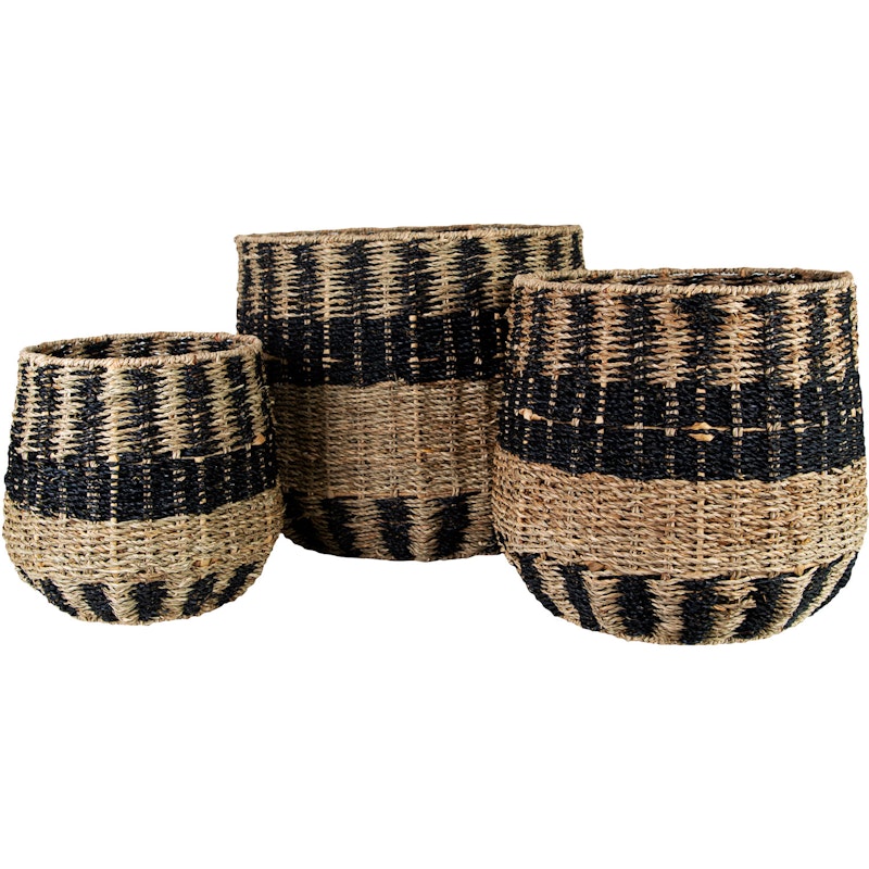 Prisa Basket 3-pack, Nature / Black