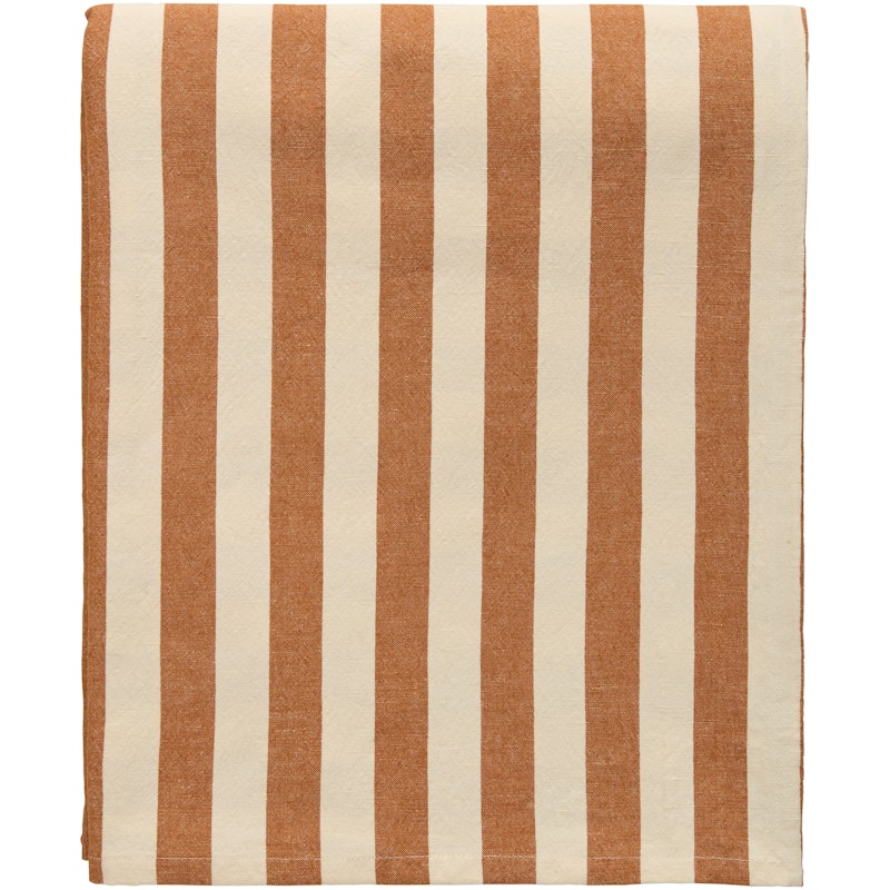 Block Stripe Tablecloth 140x240 cm, Brown