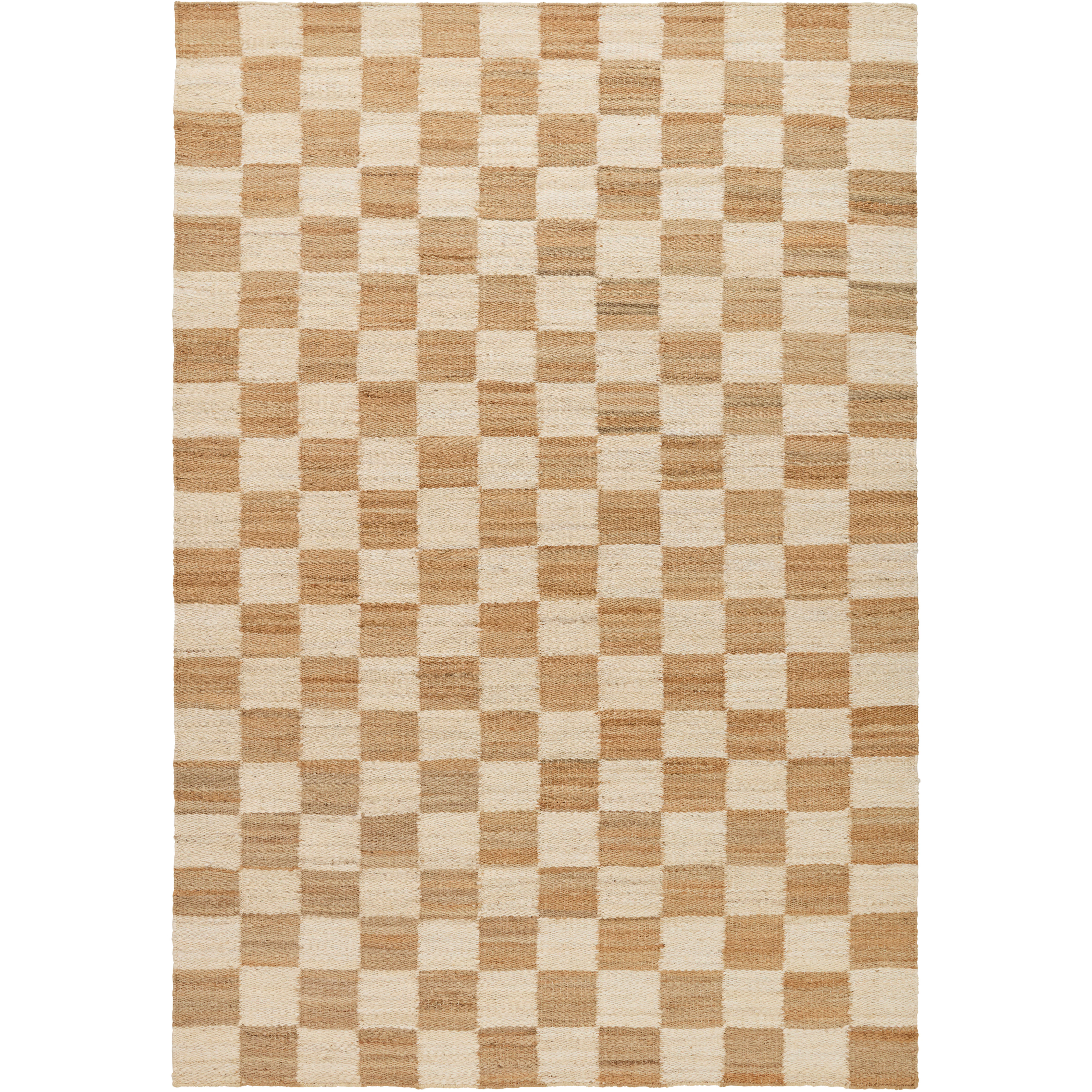 Chess Jute Rug 180x270 cm, Nature / Off-white | RoyalDesign