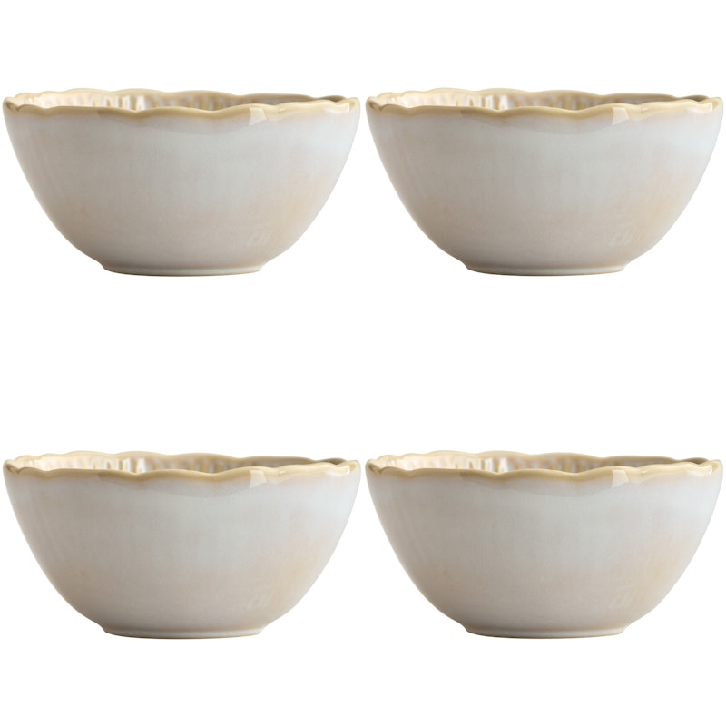 Daisy Bowl 16 cm 4-pack, Cream