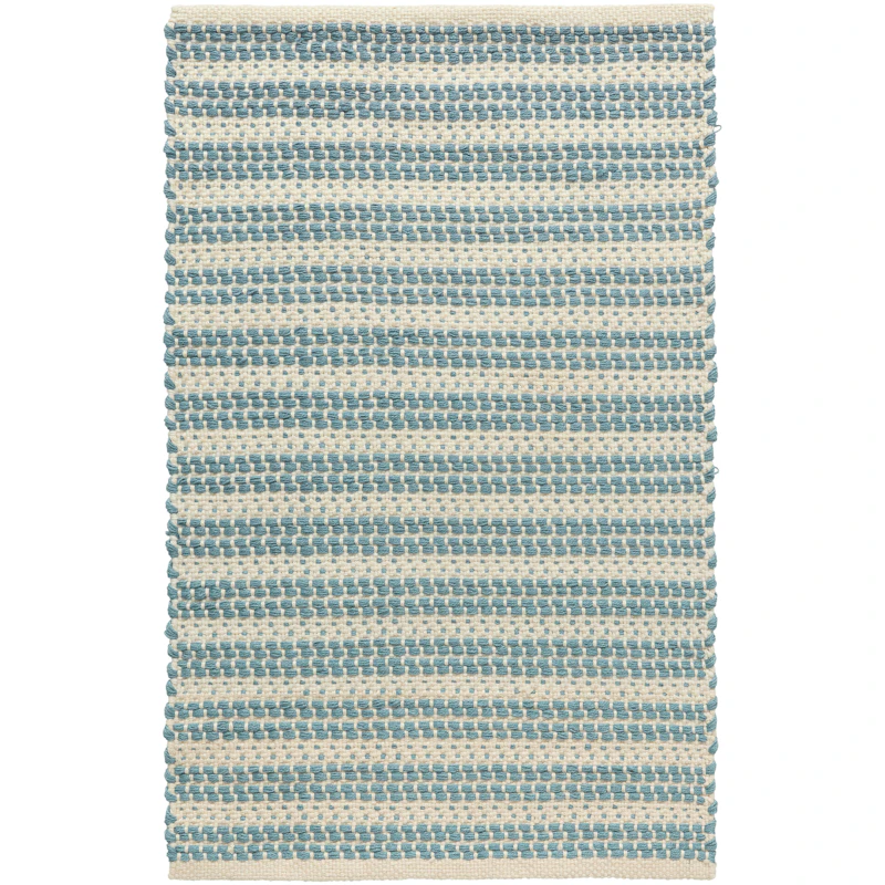 Dune Rug Recycled PET 60x90 cm, Dusty Blue / Off-white