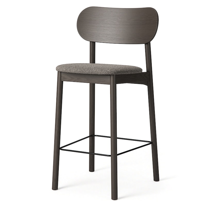 Elephant Bar Chair, Dark Oak / Brown Bouclé