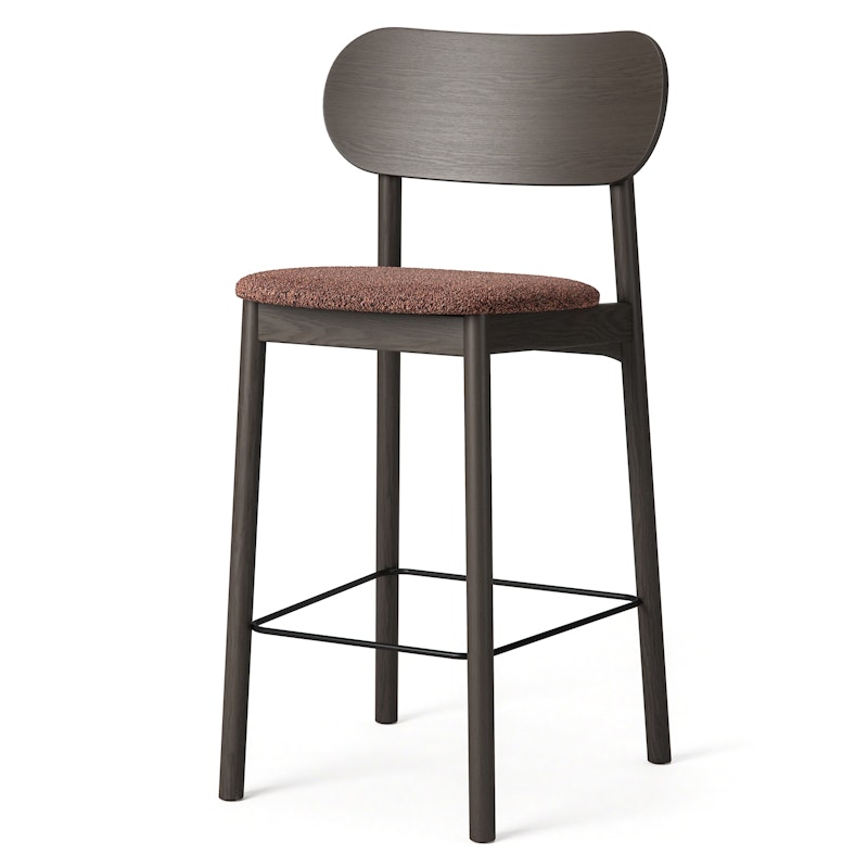 Elephant Bar Chair, Dark Oak / Rust Bouclé