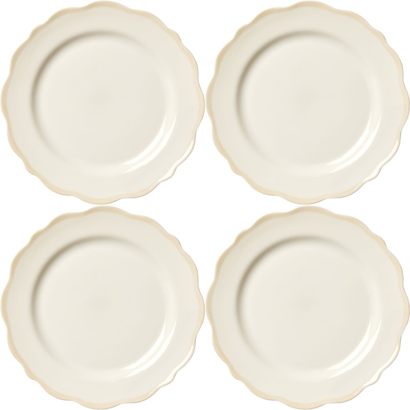 Fleur Side Plate 21 cm 4-pack, Sand
