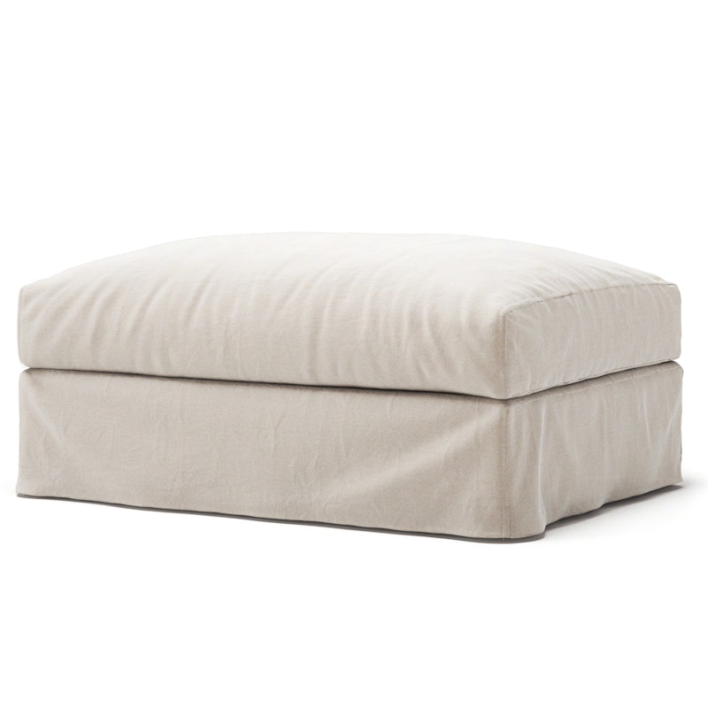 Le Grand Air Footstool Linen, Creamy White