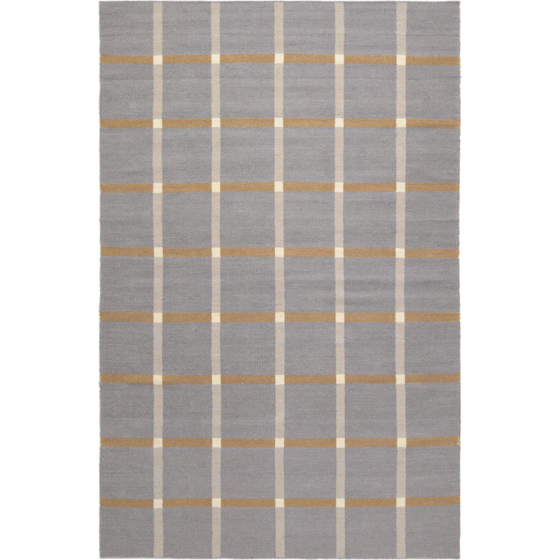 Mosaic Wool Rug 180x270 cm, Grey